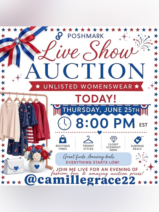 Free People Tops - ❤️🤍💙 Unlisted Items Live Auction TODAY June 25th 8PM EST